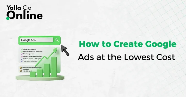 Infographic showing how to create low-cost Google Ads campaigns with smart bidding, high Quality Scores & targeted keywords