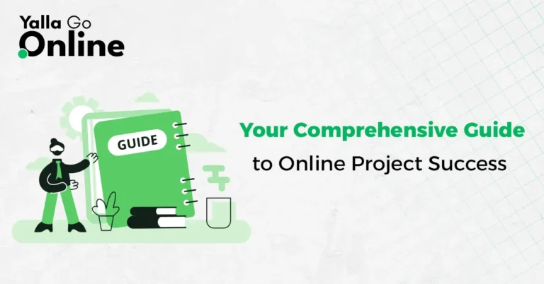 Infographic showing a step-by-step guide to online project success—from planning and build to launch and growth