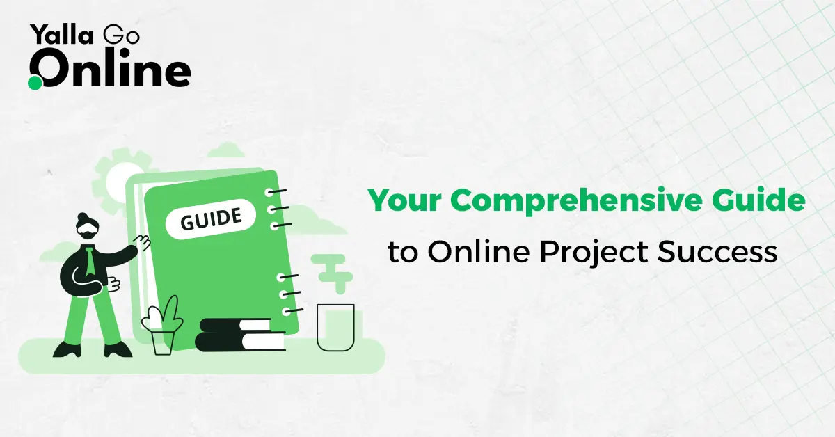 Infographic showing a step-by-step guide to online project success—from planning and build to launch and growth